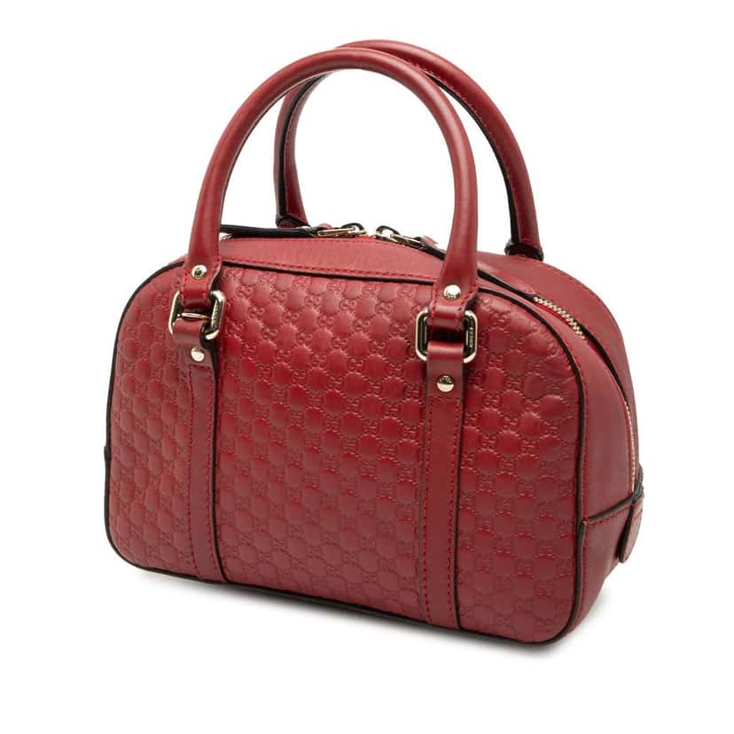 Gucci Small Microguccissima Bree Satchel Red Leather Very good condition - Back View