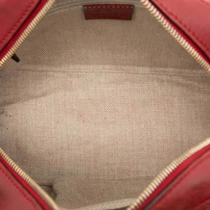 Gucci Small Microguccissima Bree Satchel Red Leather Very good condition - Model View