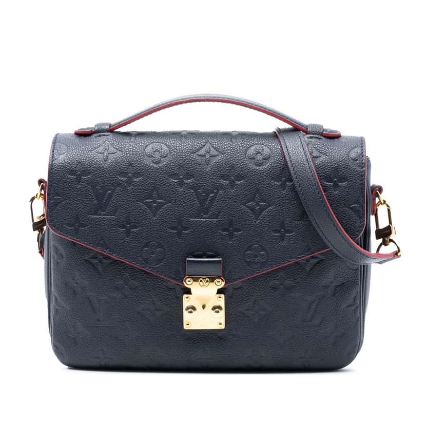 Louis Vuitton Monogram Empreinte Pochette Metis Blue Leather Very good condition - Front View