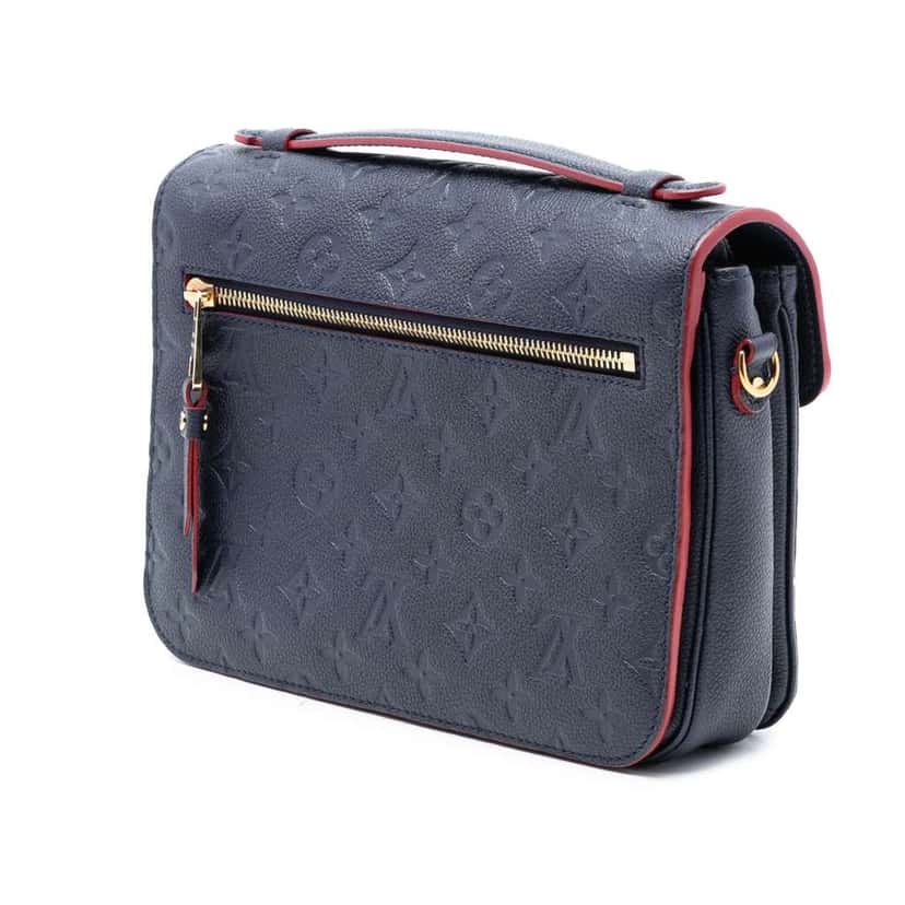 Louis Vuitton Monogram Empreinte Pochette Metis Blue Leather Very good condition - Back View