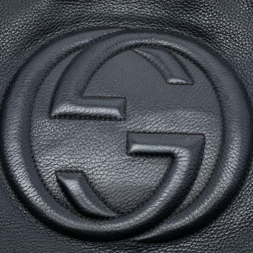 Gucci Medium Leather Soho Chain Tote Black Leather Fair condition - Box View
