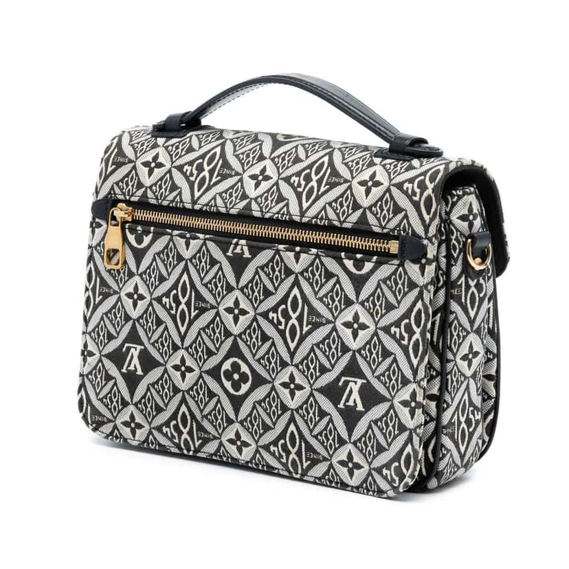 Louis Vuitton Monogram Jacquard Since 1854 Pochette Metis Black Canvas Very good condition - Back View