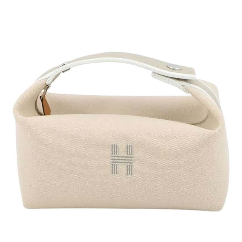 Hermès Small Canvas Bride A Brac Case Brown Canvas Good condition - Front View