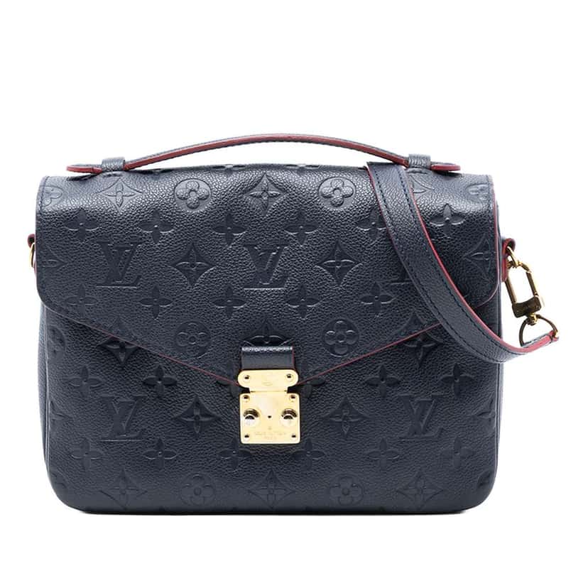 Louis Vuitton Monogram Empreinte Pochette Metis Blue Leather Very good condition - Front View