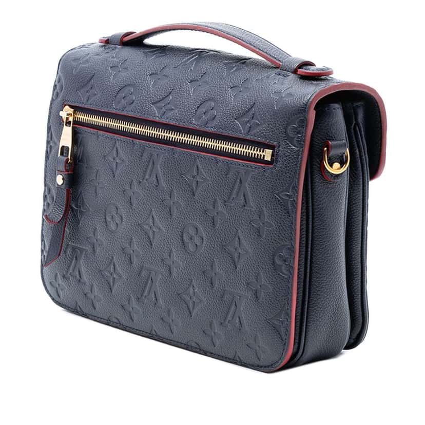 Louis Vuitton Monogram Empreinte Pochette Metis Blue Leather Very good condition - Back View