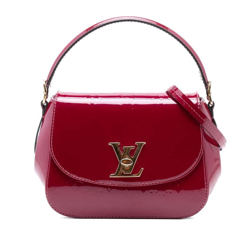 Louis Vuitton Monogram Vernis Pasadena Red Leather Good condition - Front View
