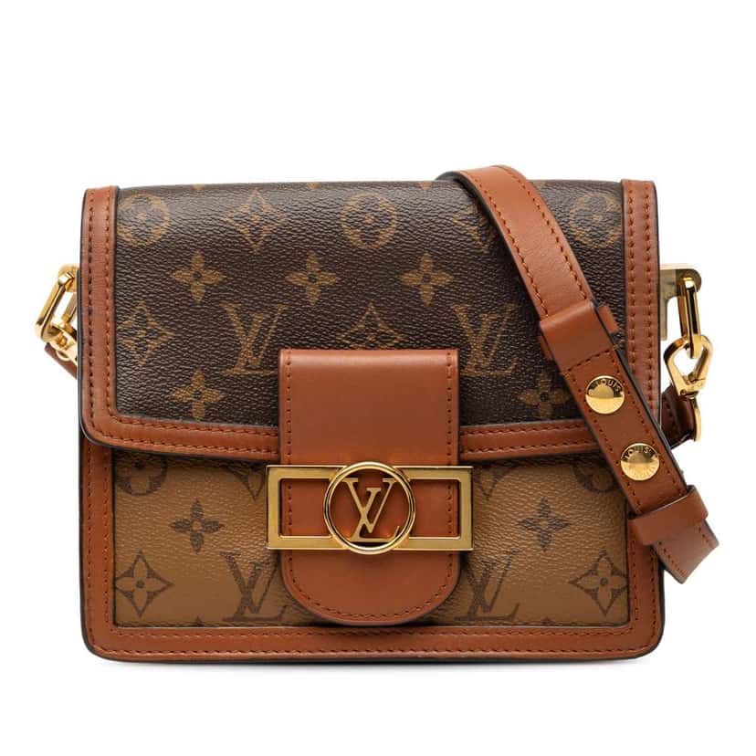 Louis Vuitton Monogram Reverse Mini Dauphine Brown Very good condition - Front View
