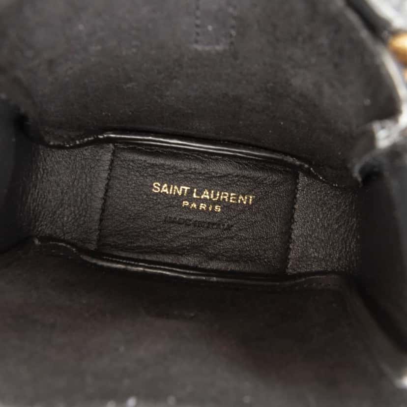 Saint Laurent Micro Grained Calfskin Supple Le 5 a 7 Handbag Black Leather Good condition - Model View