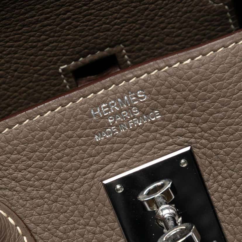 Hermès Togo Birkin Retourne 35 Brown Leather Fair condition - Box View