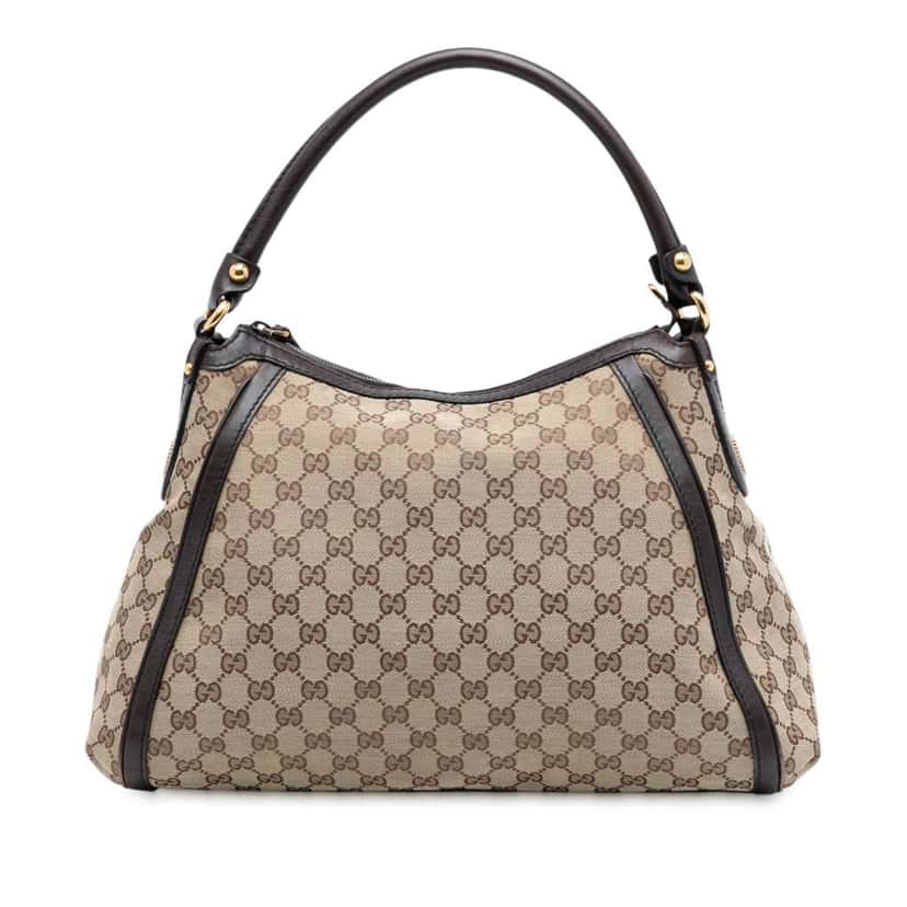 Gucci GG Canvas Scarlett Shoulder Bag Brown Canvas Good condition - Front View