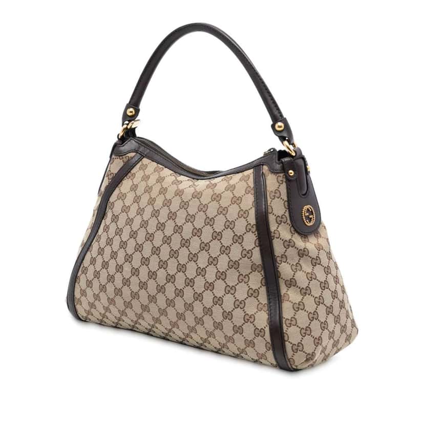Gucci GG Canvas Scarlett Shoulder Bag Brown Canvas Good condition - Back View
