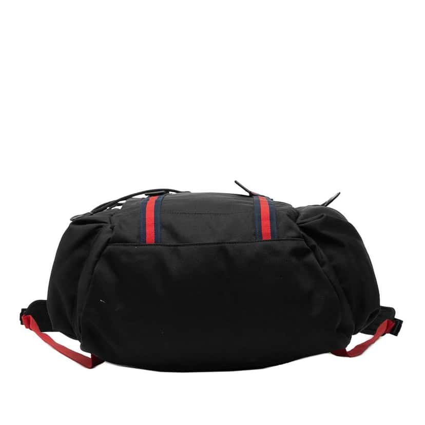 Gucci Techno Canvas Animalier Web Backpack Black Canvas Good condition - Inside View