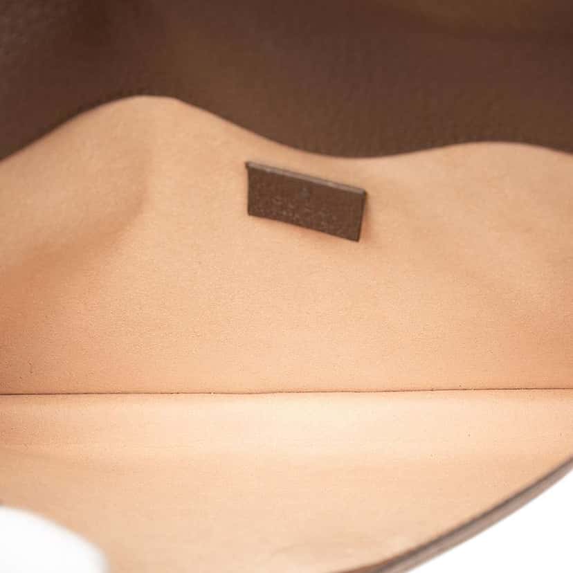 Gucci GG Supreme Web Ophidia Flap Clutch Brown Canvas Good condition - Model View