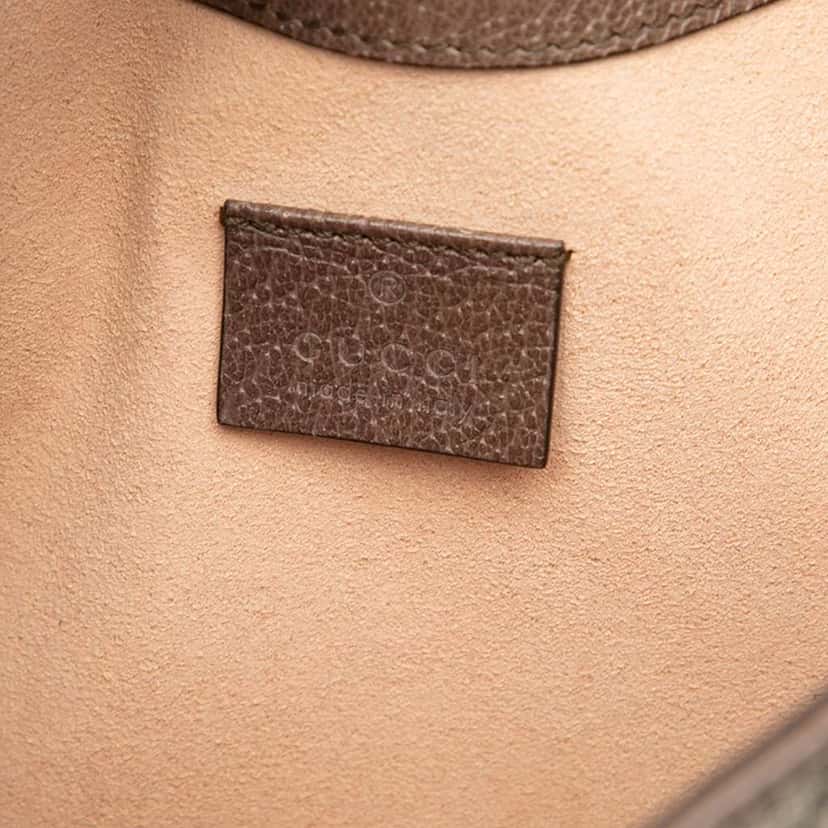 Gucci GG Supreme Web Ophidia Flap Clutch Brown Canvas Good condition - Box View