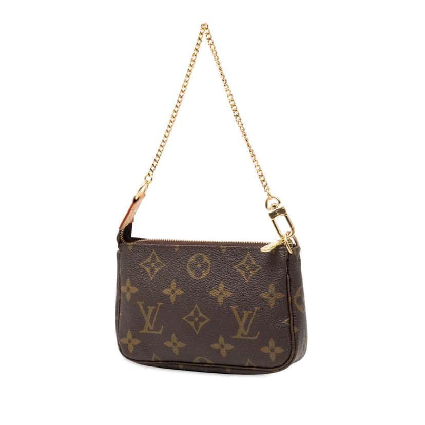 Louis Vuitton Monogram Mini Pochette Accessoires Brown Very good condition - Back View