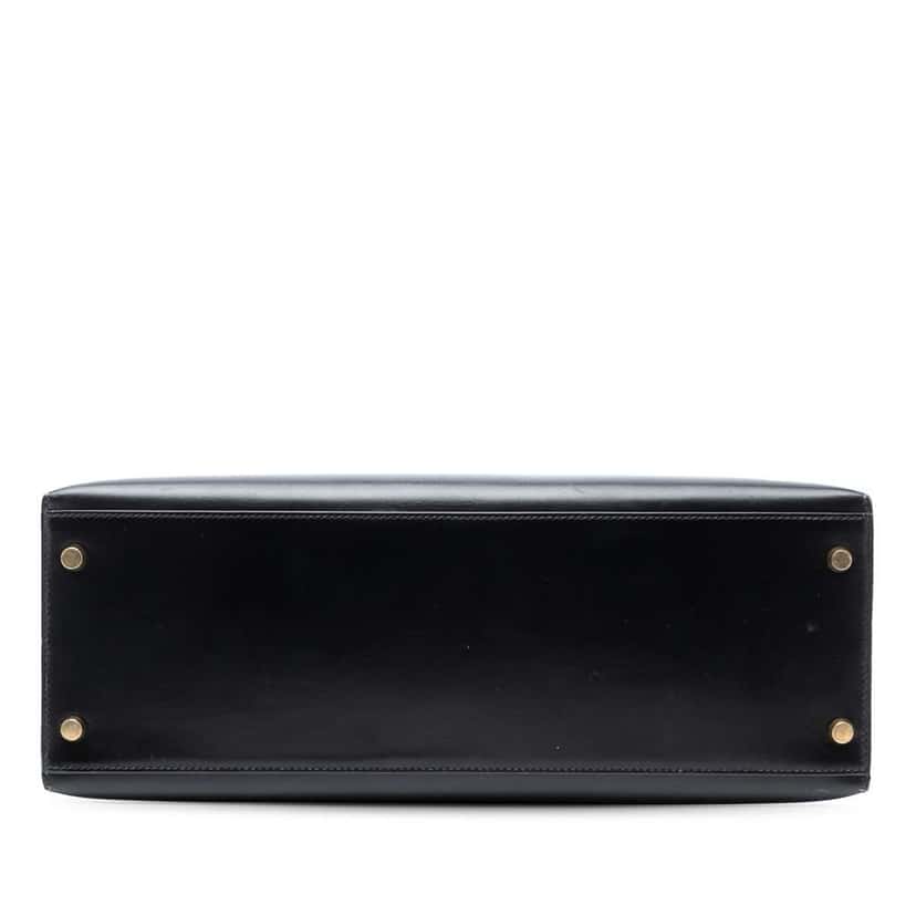 Hermès Box Calf Kelly Sellier 35 Black Leather Very good condition - Inside View