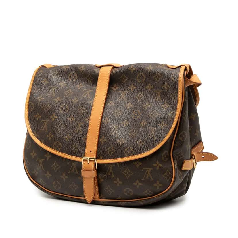Louis Vuitton Monogram Saumur 35 Brown Good condition - Back View