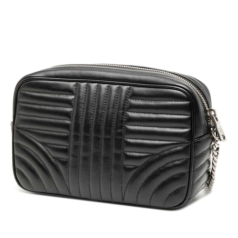 Prada Soft Calfskin Diagramme Camera Bag Black Leather Good condition - Back View