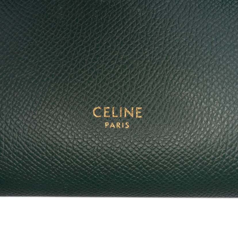 Celine Pico Grained Calfskin Belt Bag Green Leather Very good condition - Box View