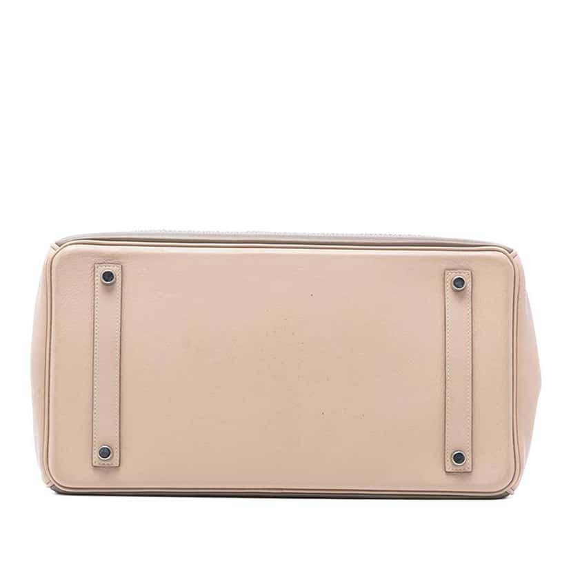 Hermès Swift Ghillies Birkin Retourne 35 Brown Canvas Good condition - Inside View