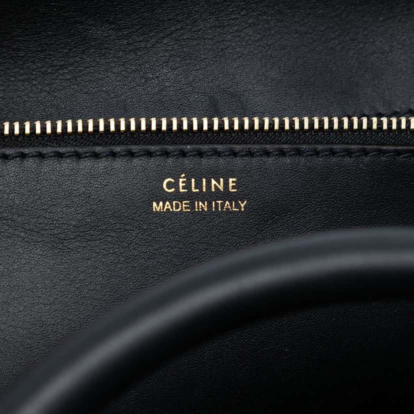 Celine Medium Bicolor Embossed Calfskin Tie Knot Tote Blue Leather Good condition - Box View