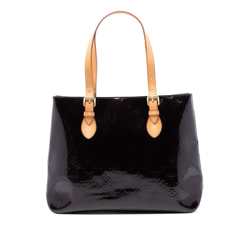 Louis Vuitton Monogram Vernis Brentwood Purple Leather Good condition - Front View