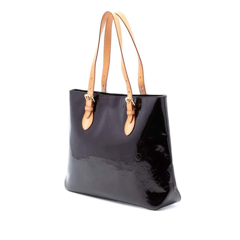 Louis Vuitton Monogram Vernis Brentwood Purple Leather Good condition - Back View