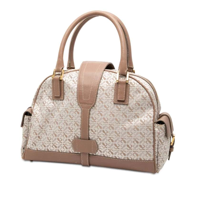 Loewe Anagram Canvas Handbag Brown Canvas Very good condition - Back View