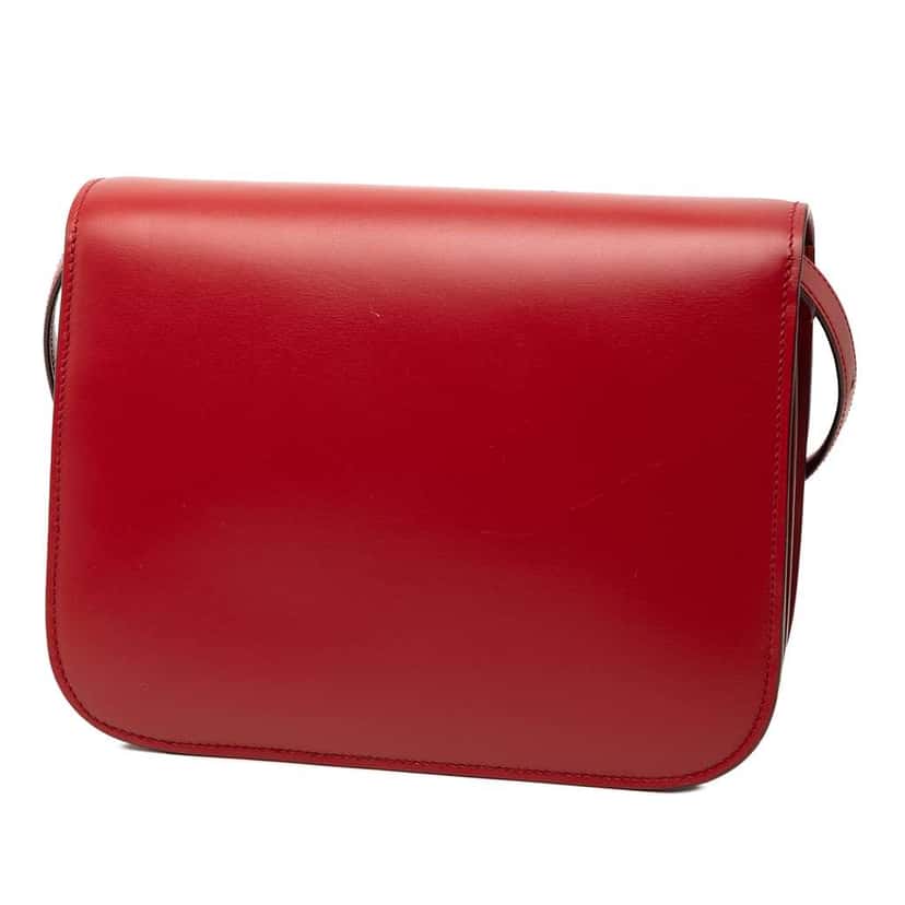 Celine Medium Calfskin Classic Box Red Leather Very good condition - Back View