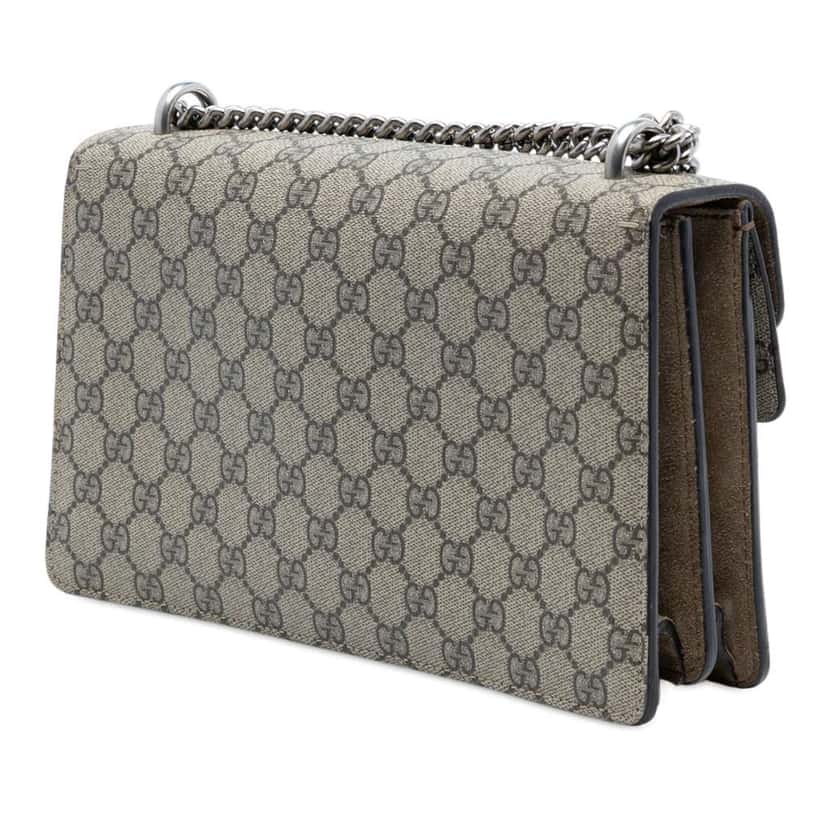 Gucci Medium GG Supreme Dionysus Shoulder Bag Brown Canvas Good condition - Back View
