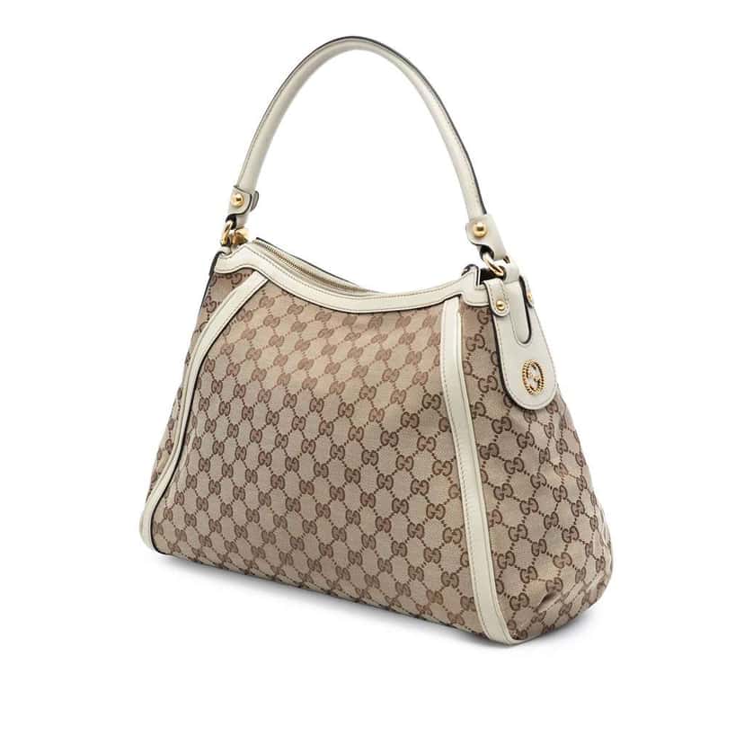 Gucci GG Canvas Scarlett Shoulder Bag Brown Canvas Good condition - Back View