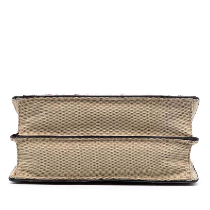 Dior Large Oblique Canvas and Velvet Diorama Flap Red Velvet Very good condition - Inside View