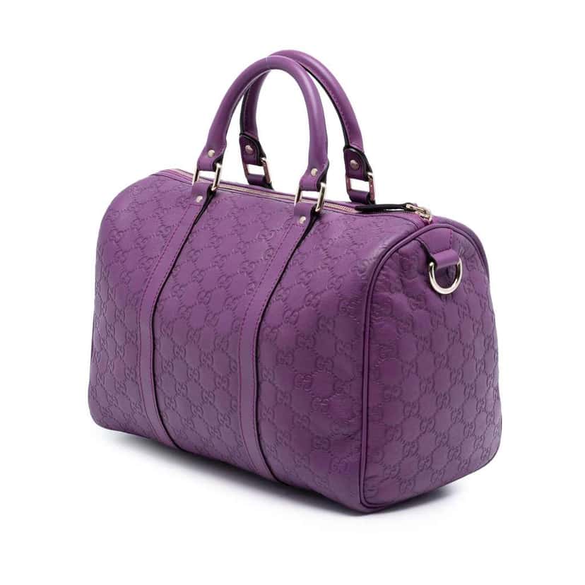 Gucci Medium Guccissima Joy Boston Bag Purple Leather Good condition - Back View
