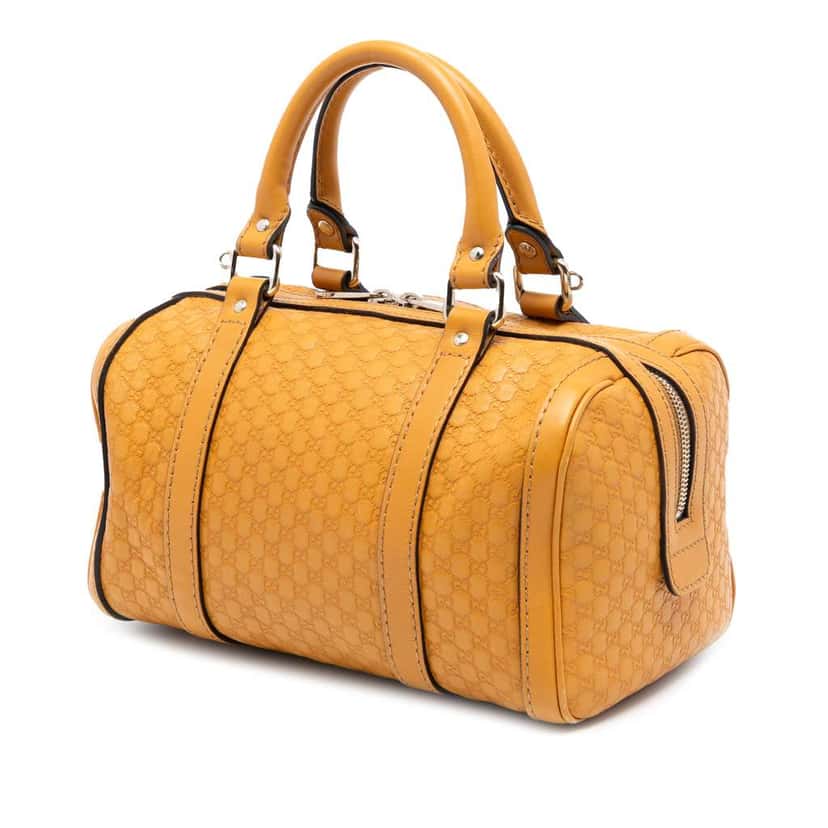 Gucci Small Microguccissima Joy Boston Bag Yellow Leather Very good condition - Back View