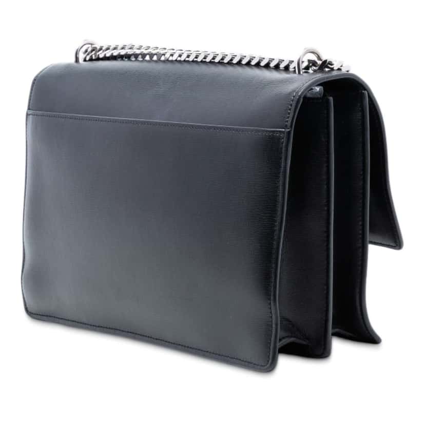 Saint Laurent Large Calfskin Monogram Sunset Crossbody Black Leather Good condition - Back View