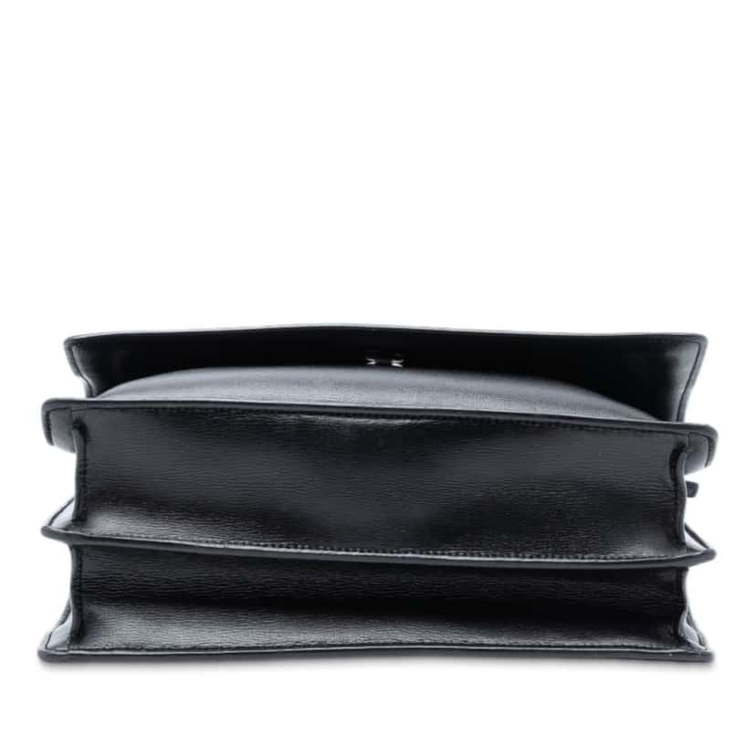 Saint Laurent Large Calfskin Monogram Sunset Crossbody Black Leather Good condition - Inside View