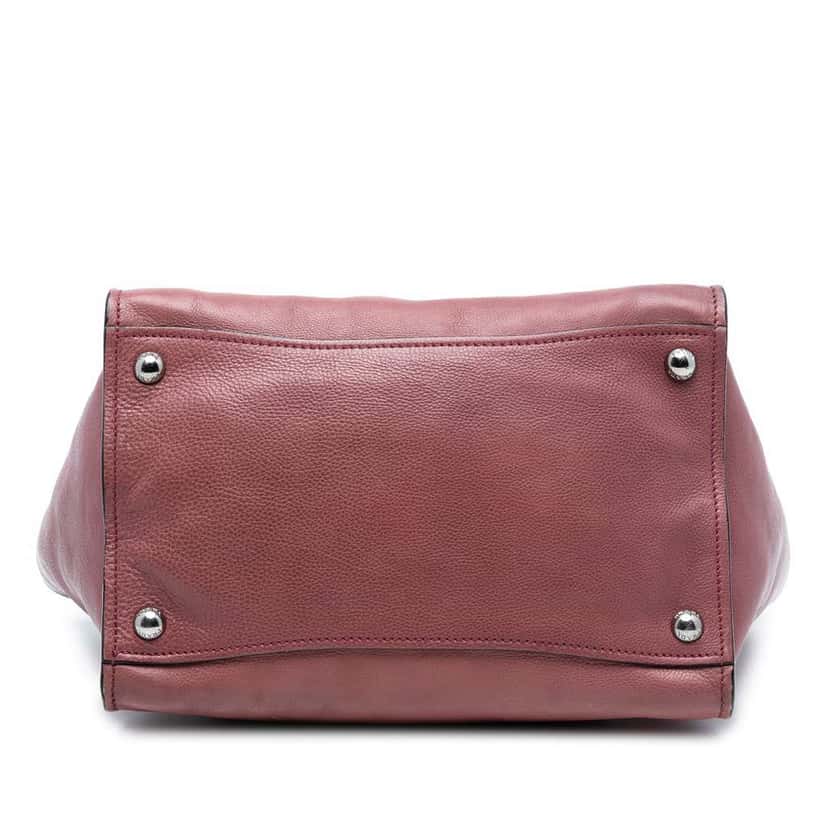 Prada Glace Calf Twin Pocket Satchel Pink Leather Good condition - Inside View