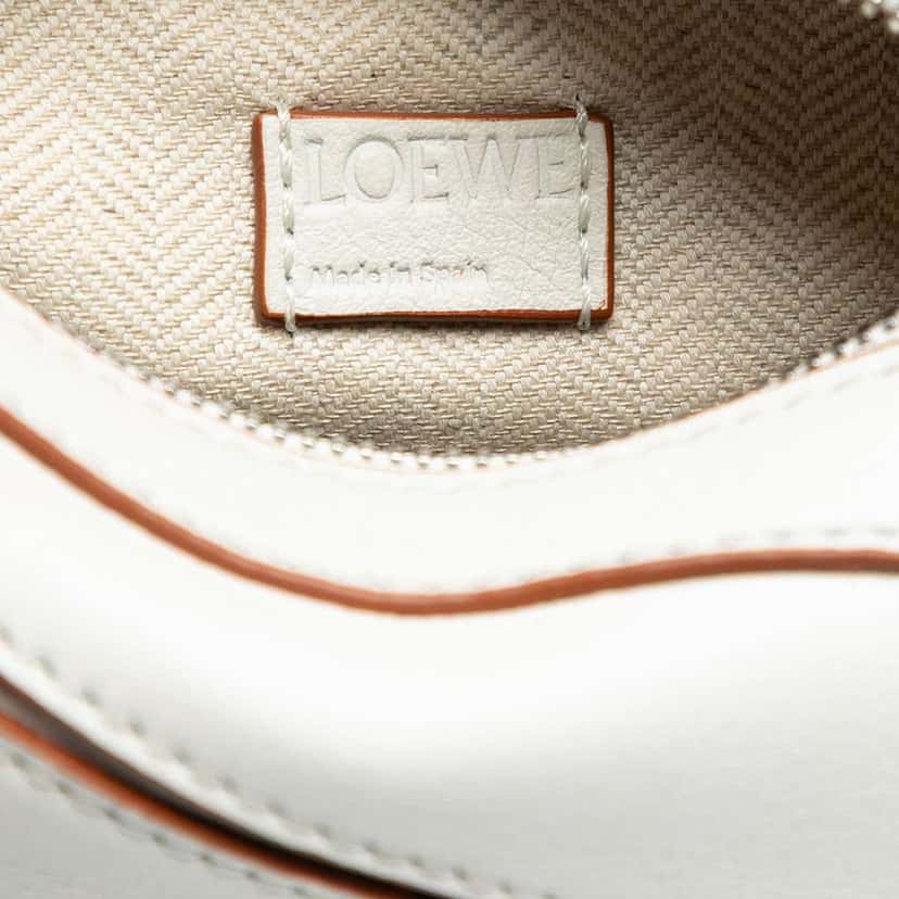 Loewe Nano Calfskin Puzzle Satchel White Leather Good condition - Box View