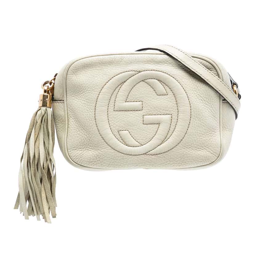 Gucci Leather Soho Disco Crossbody White Leather Very good condition - Front View