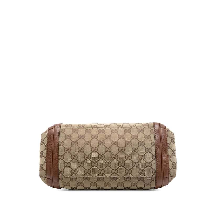 Gucci GG Canvas Bella Flap Satchel Brown Canvas Good condition - Inside View