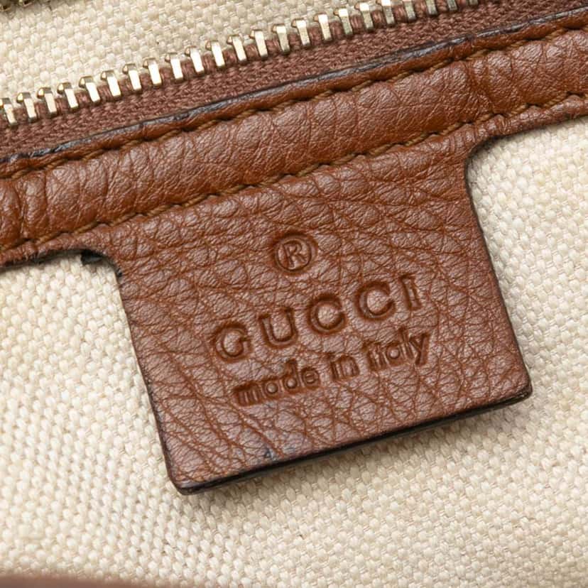 Gucci GG Canvas Bella Flap Satchel Brown Canvas Good condition - Box View