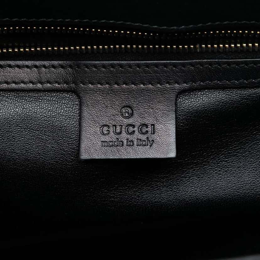 Gucci Large Leather Emily Shoulder Bag Black Leather Very good condition - Box View