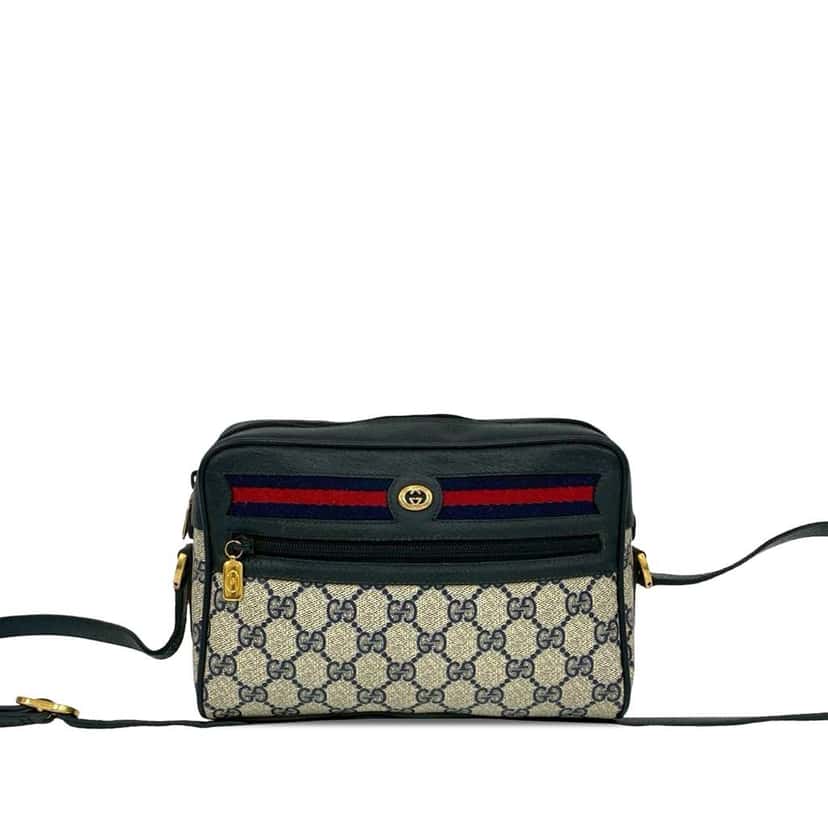 Gucci GG Supreme Web Crossbody Brown Canvas Very good condition - Front View