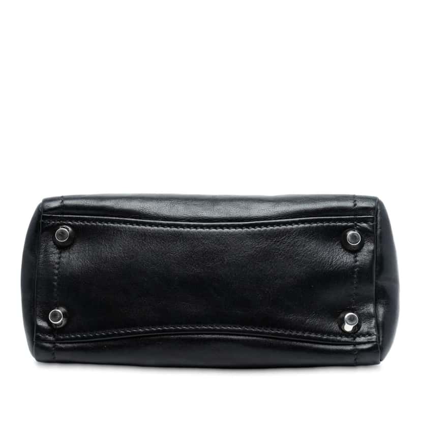 Miu Miu Leather Turn Lock Handbag Black Leather Good condition - Inside View