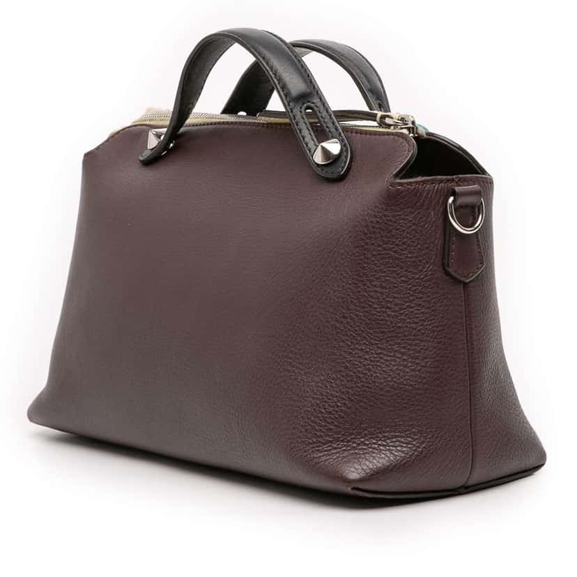 Fendi Medium Leather By The Way Satchel Brown Leather Fair condition - Back View