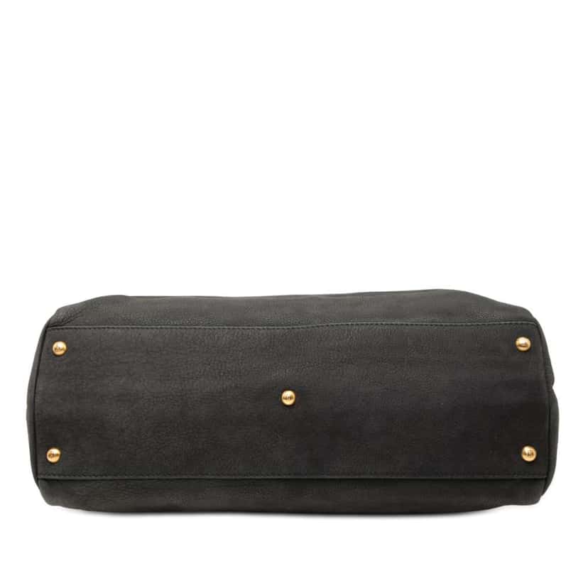 Fendi Large Nubuck Peekaboo Iconic Satchel Brown Leather Good condition - Inside View