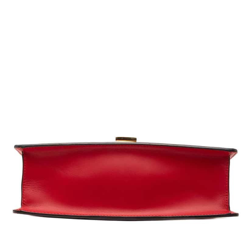 Gucci Small Leather Sylvie Web Satchel Red Leather Good condition - Inside View