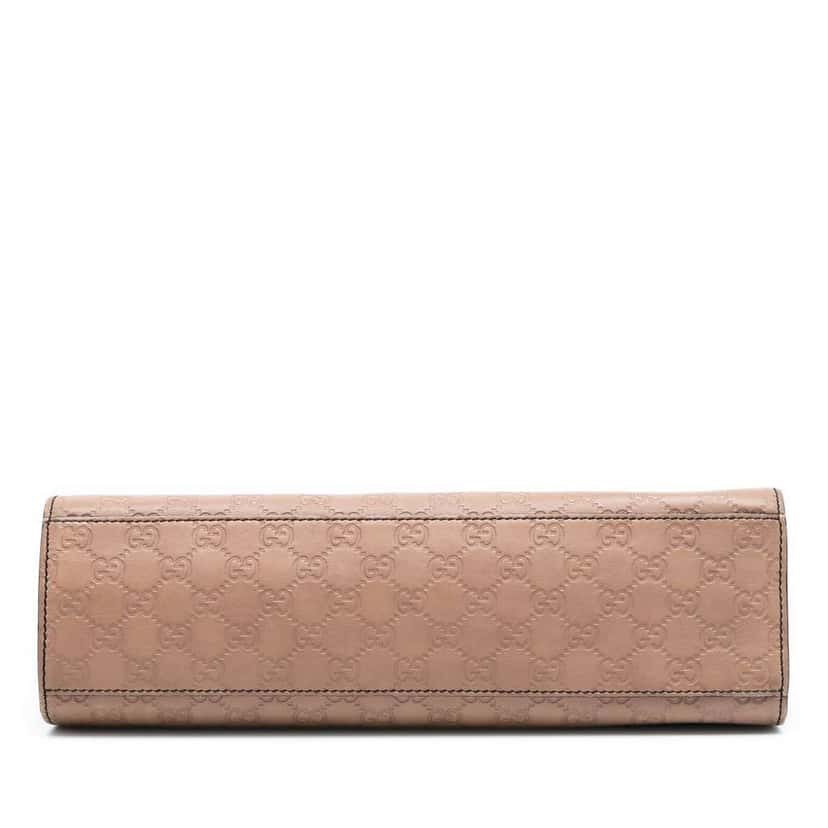 Gucci Large Guccissima Emily Shoulder Bag Brown Leather Very good condition - Inside View