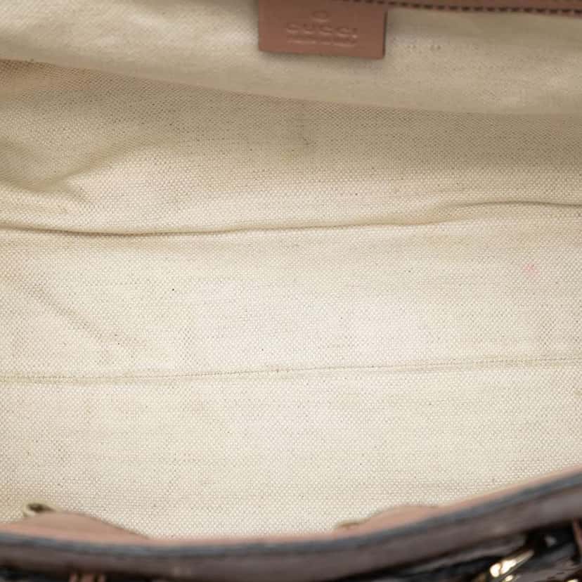 Gucci Large Guccissima Emily Shoulder Bag Brown Leather Very good condition - Model View