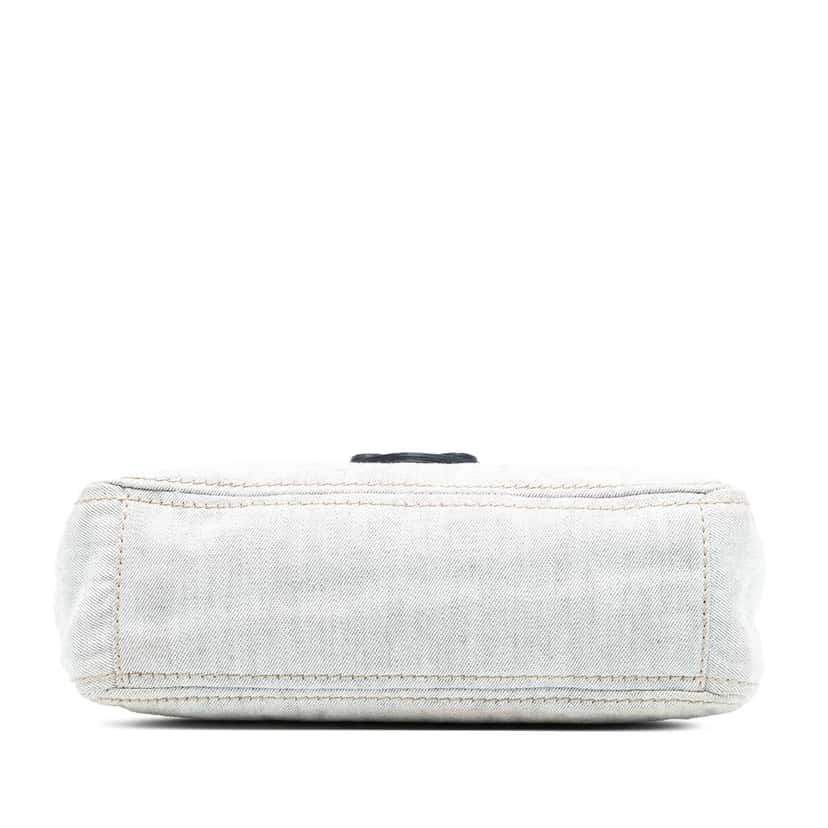 Prada Denim Sound Lock Shoulder Bag Grey Denim Good condition - Inside View